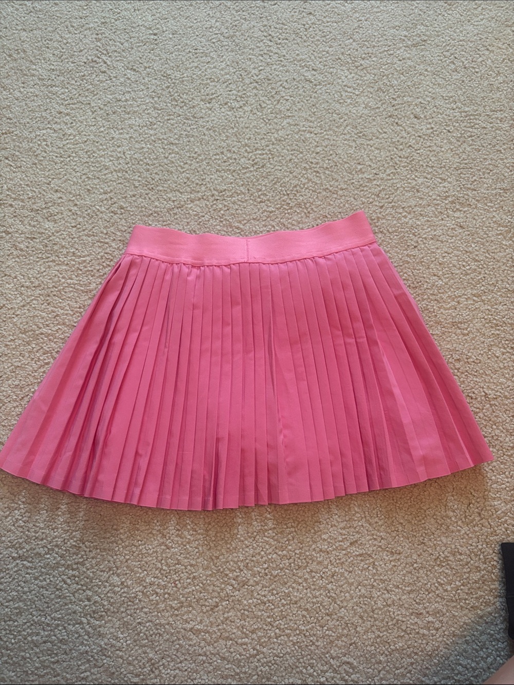As Revival Women's Pink Pleated Mini Skirt w/ Built-in Shorts - Picture 2 of 3
